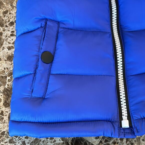 Mango | Royal Blue Infant Boys Hooded Puffer Vest - Picture 4 of 12